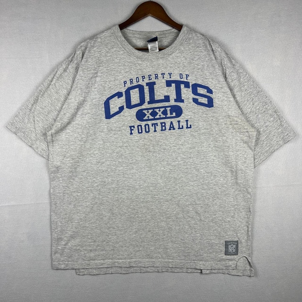 Property of Indianapolis Colts Grey NFL Football XL Tee Shirt